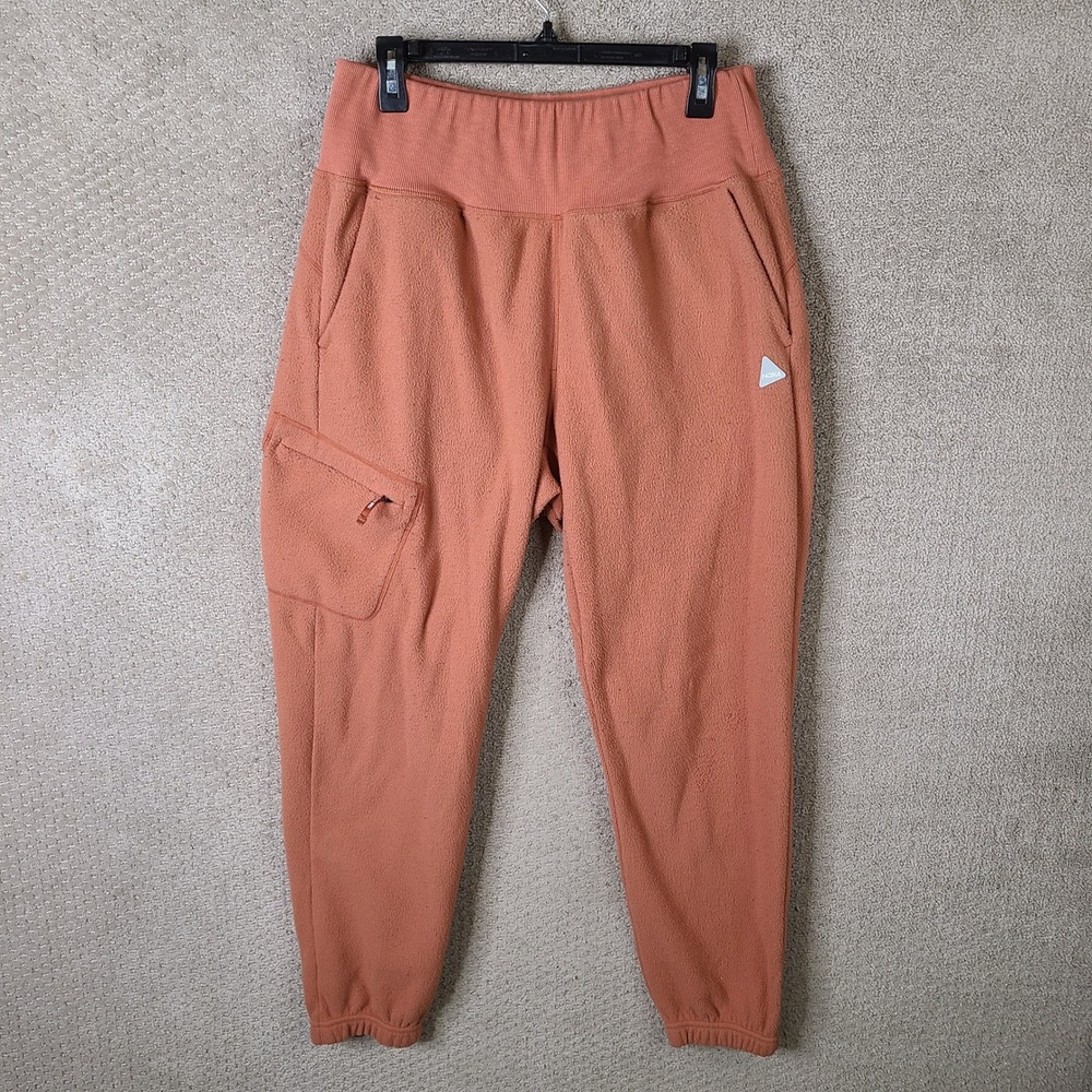 Hoka One One Fleece Joggers Mens XL Orange Essential Pockets Running‎ Athletic